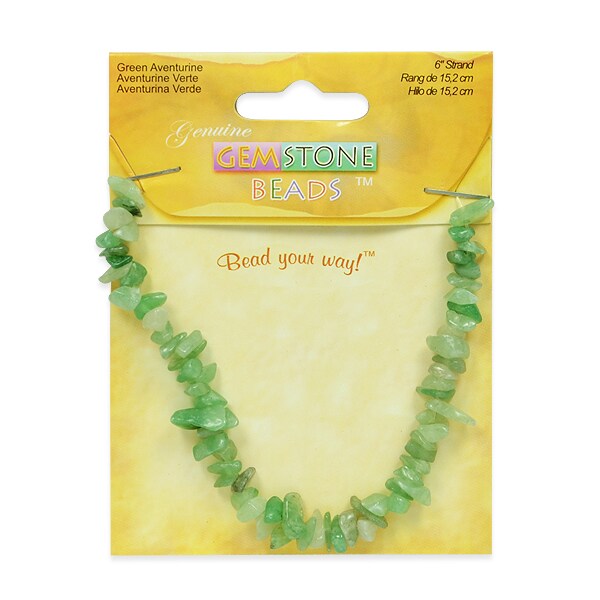 Green Aventurine Chips 6 Inch Strand