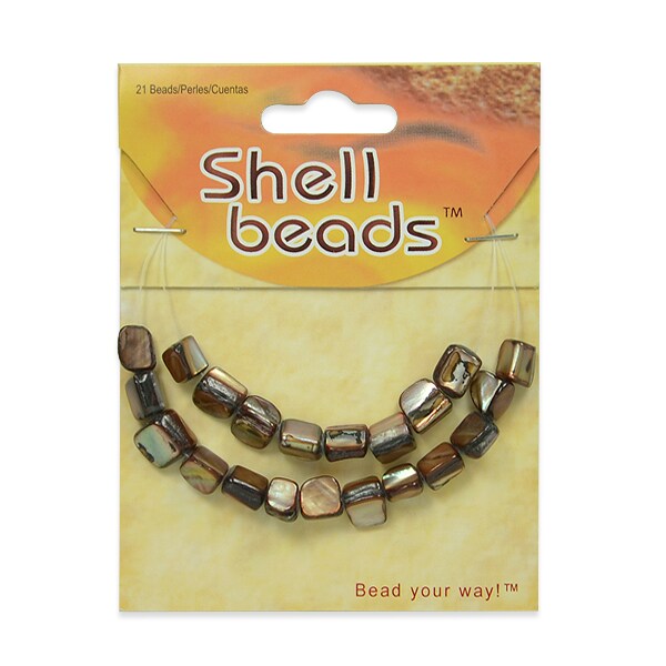 Tinted Shell Nugt Beads Slt Pack of 21