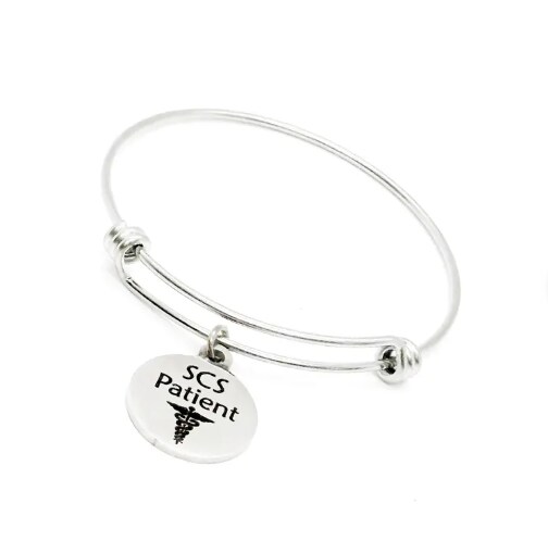 SCS Patient Charm Bracelet, Spinal Cord Stimulator Medical