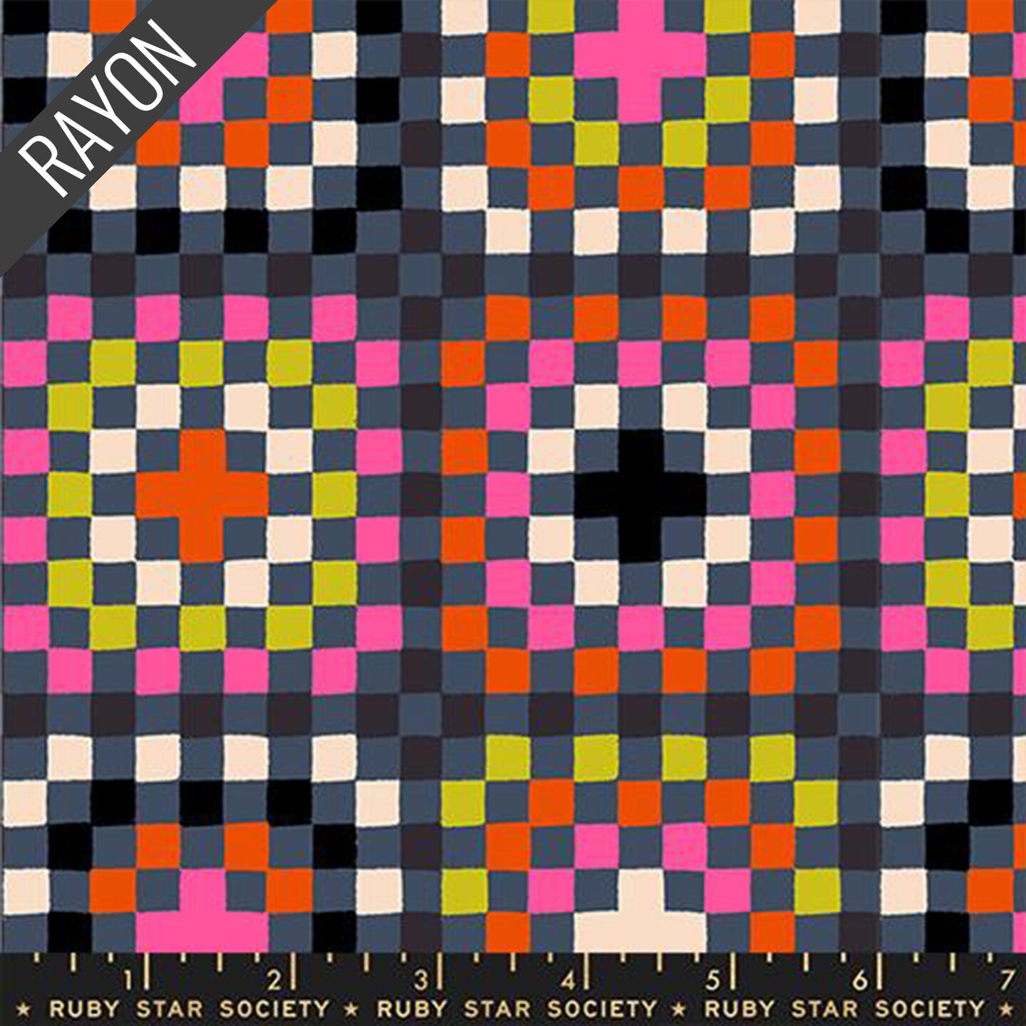 Granny Square Rayon in Black (rs4137 12r) | Catnap | Alexia Marcelle Abegg | Ruby Star Society