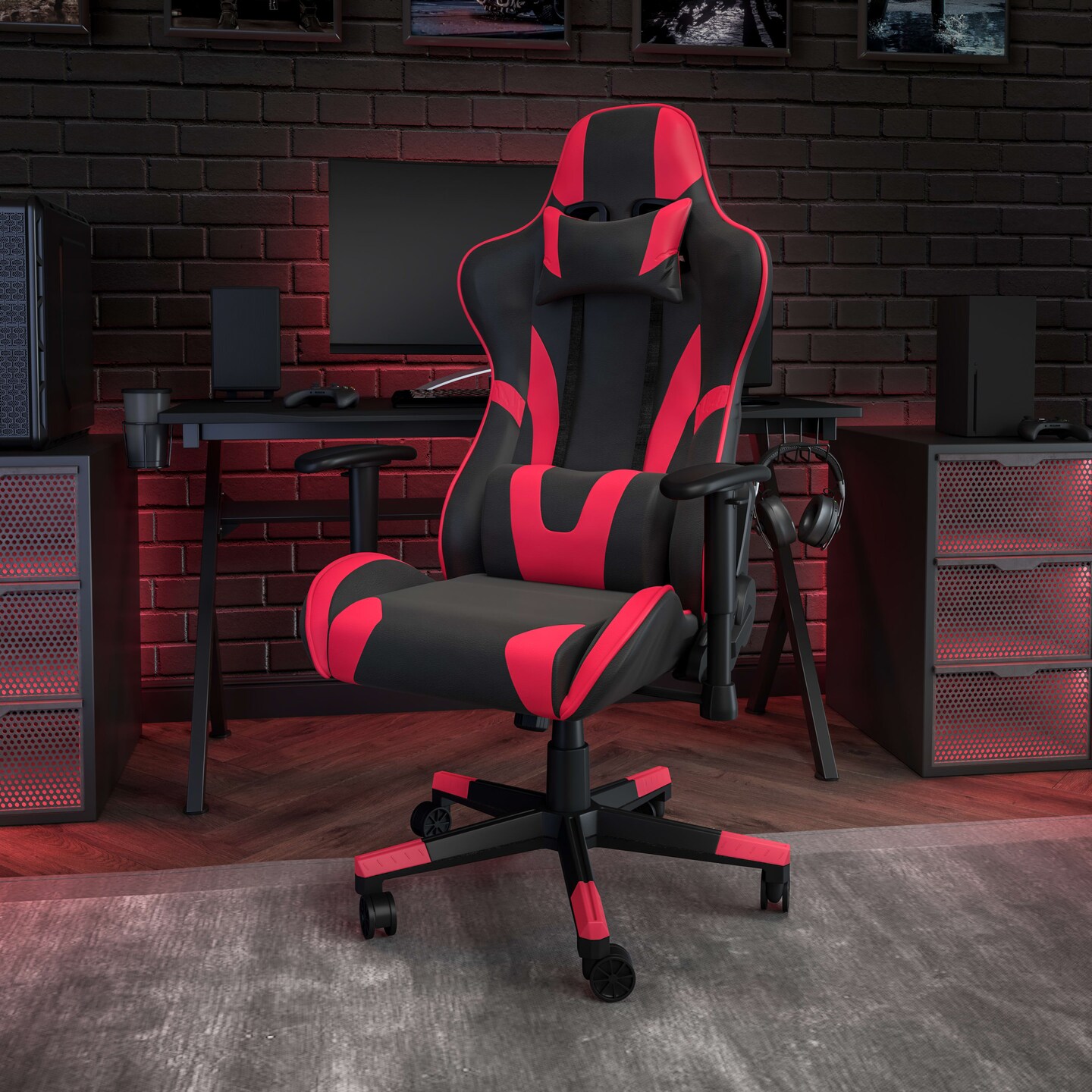 Emma and Oliver Z200 Gaming Chair Racing Office Ergonomic Computer PC Chair with Reclining Back