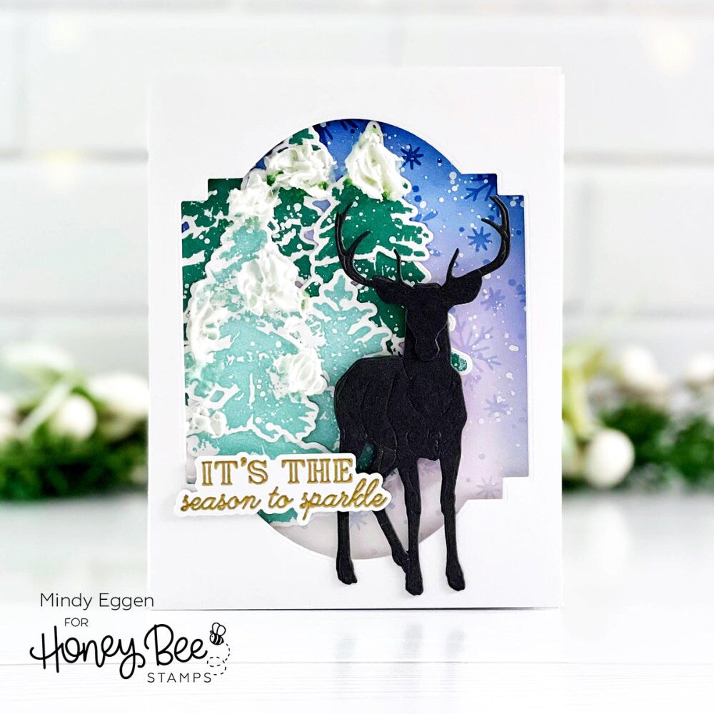 Watercolor Pines - Honey Cuts - Coordinating Dies