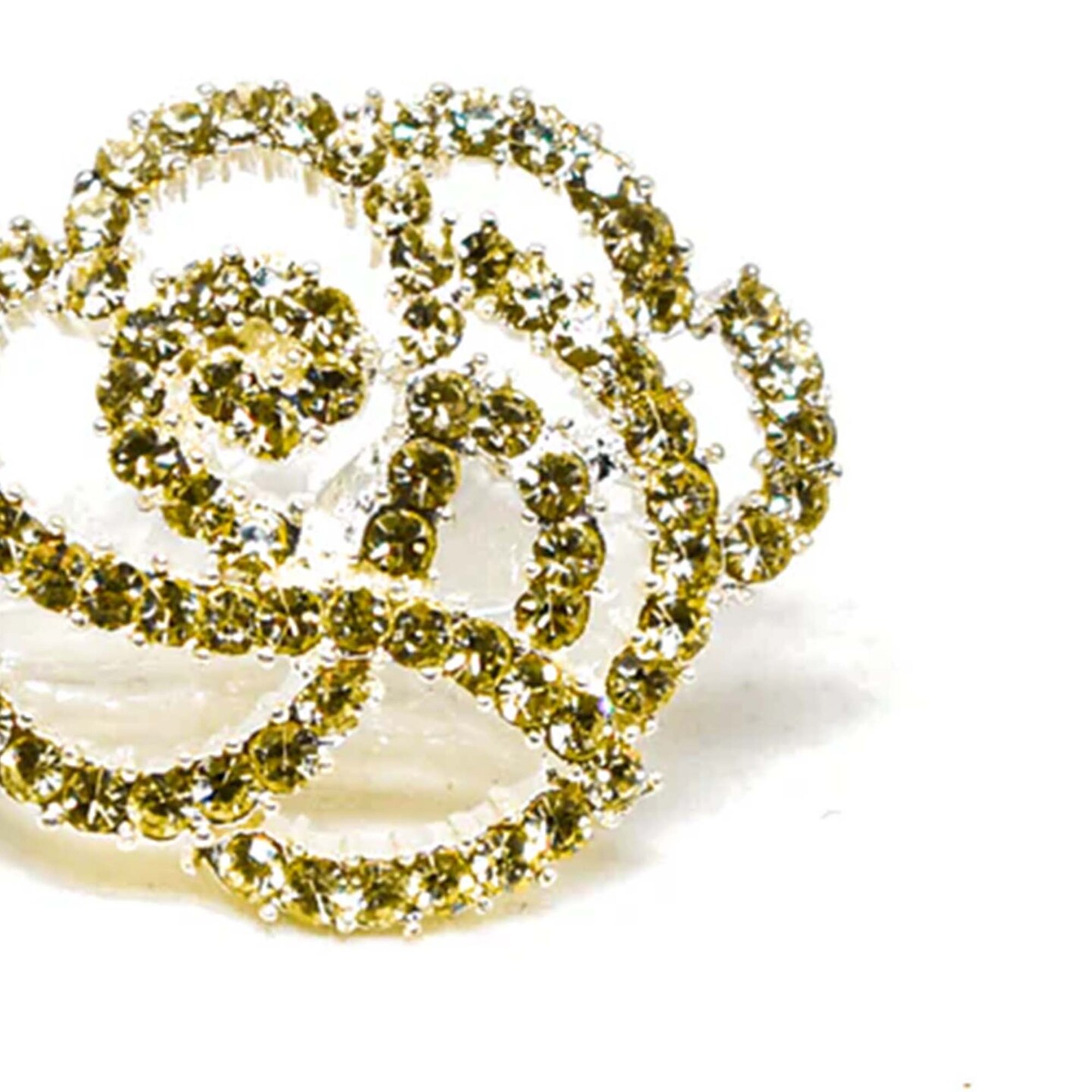 Rhinestone Rose Button for Clothing Accessories Home Decor