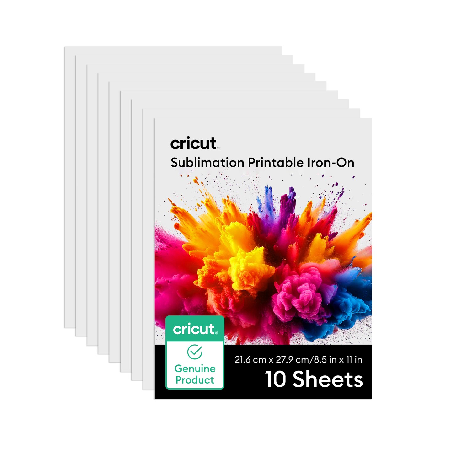 Cricut Sublimation Printable Iron-On Sheets - 8.5 in x 11 in (10 ct)