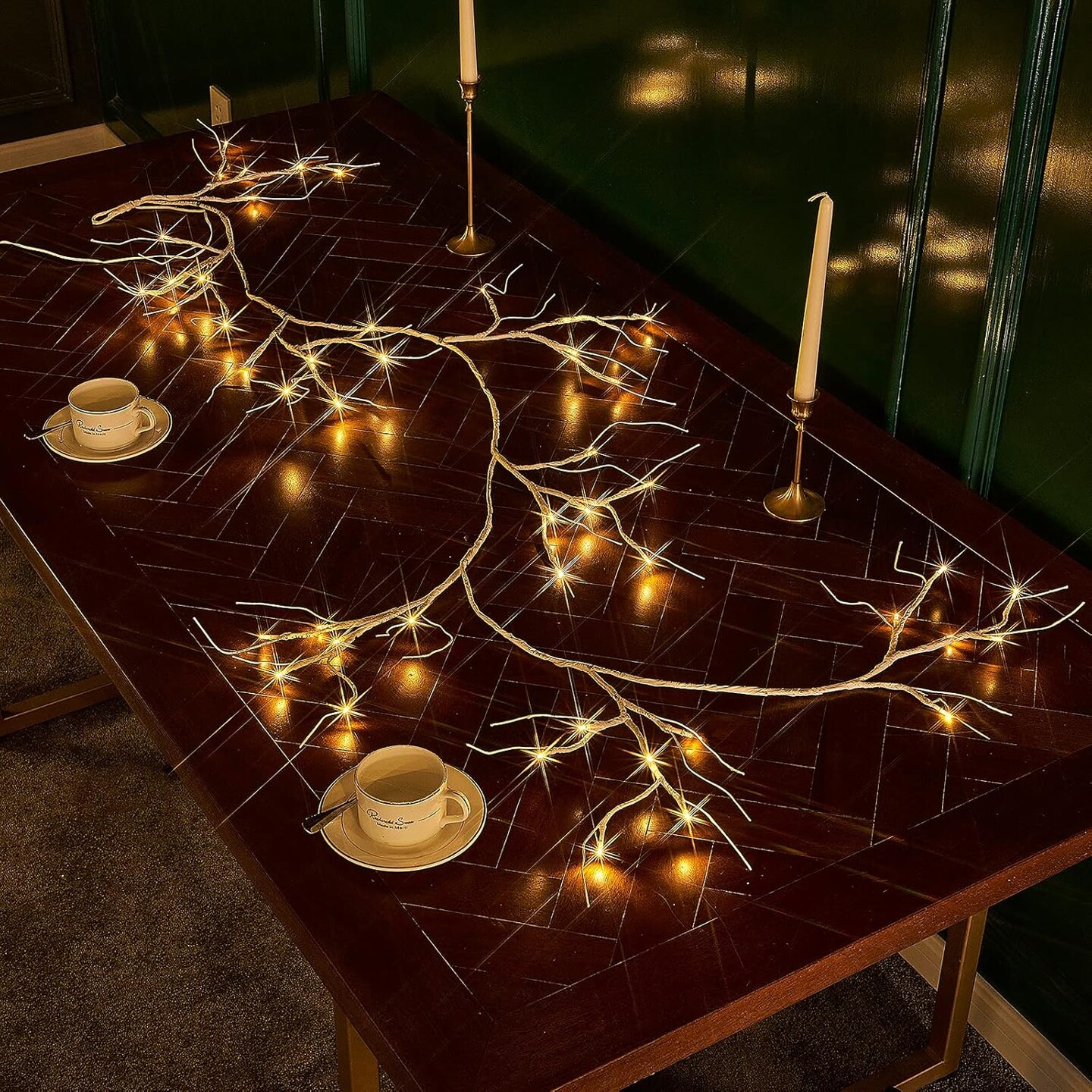 Birch Garland Lights 6FT 48 LED Battery Operated (Birch) 6 x 1 x 0.06 inches