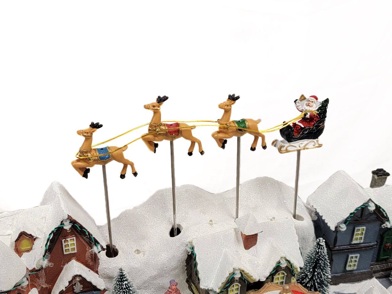 Snow-covered Village Christmas Decoration. Christmas Village