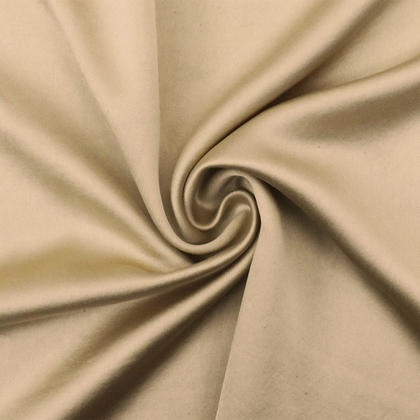 Beige Famous Designer Recycled Polyester Satin Woven Fabric By the Yard