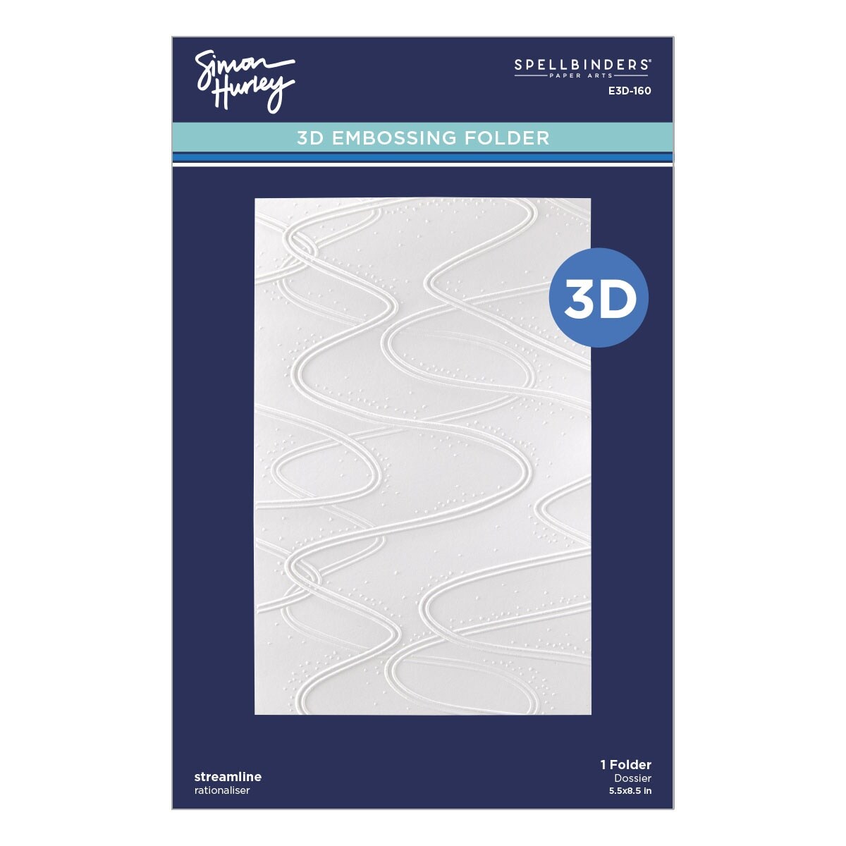 Spellbinders 3D Embossing Folder by Simon Hurley-Ski-Son's Greetings