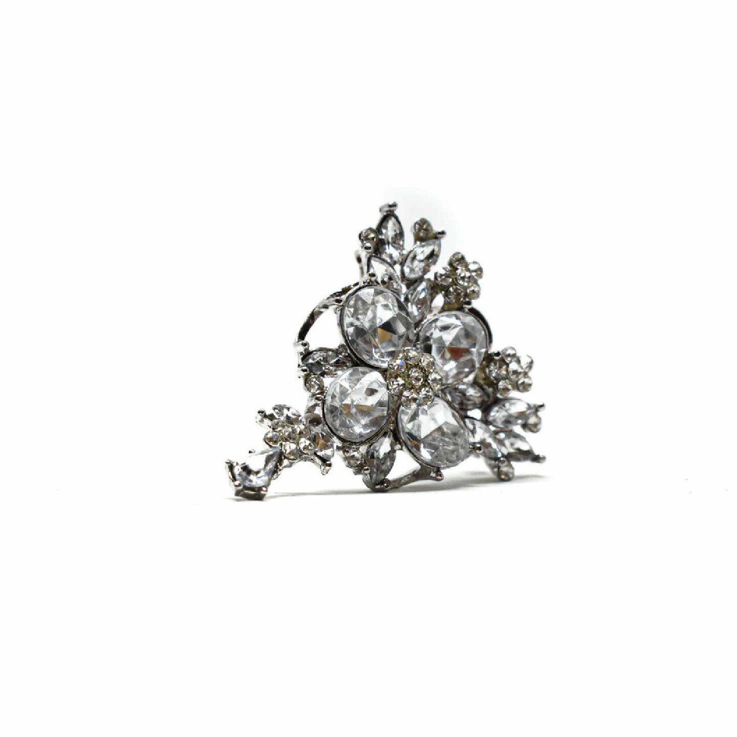 Crystal Rhinestone Unique Shaped Brooch Pin For Bridal DIY Crafts