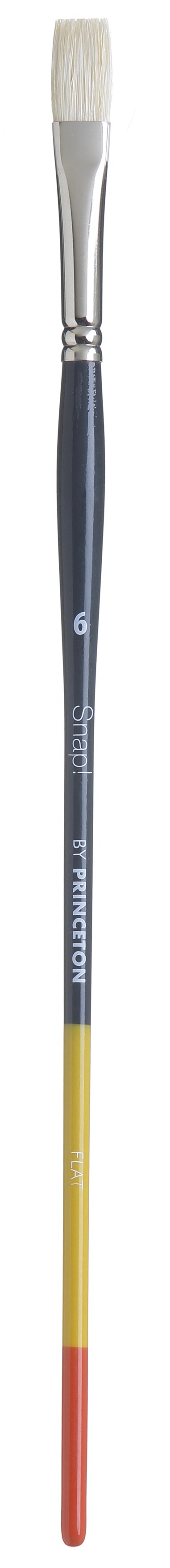 Princeton Snap! Natural Bristle Long Handle Brush-Flat Size 6