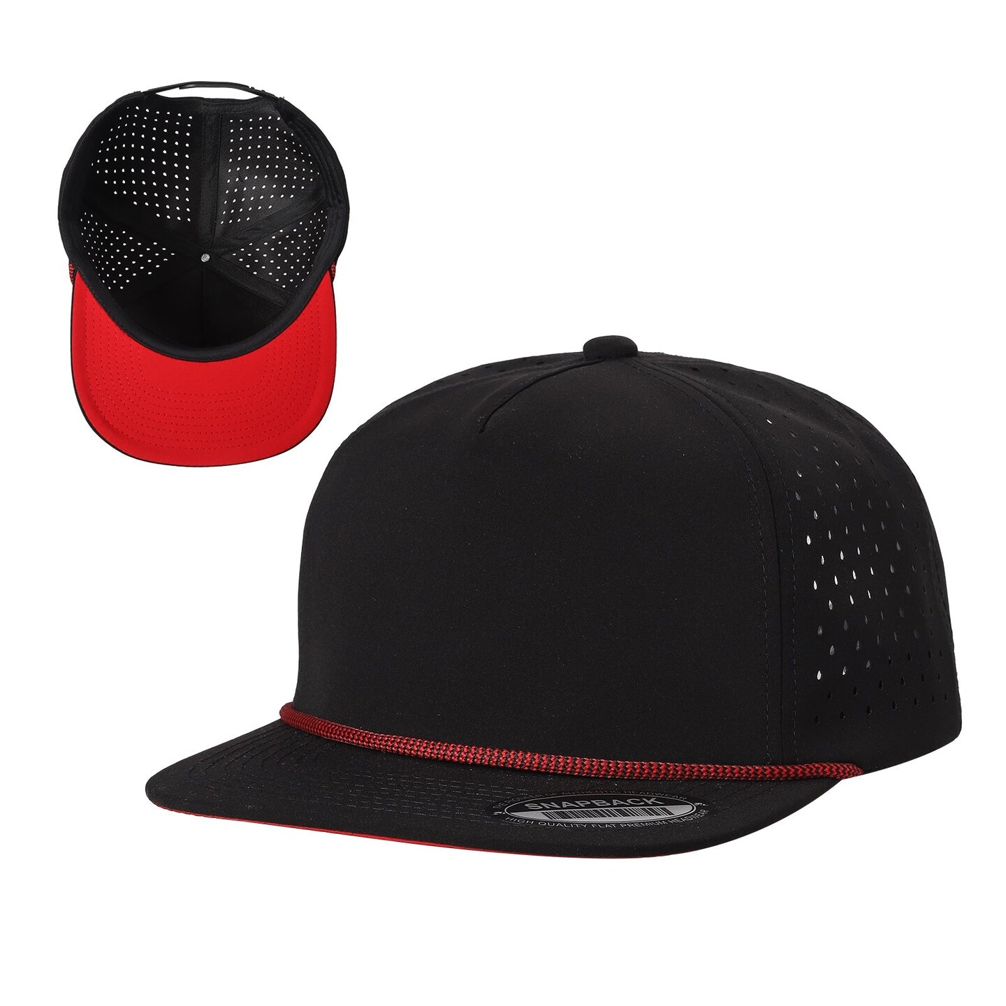 12 pack:5WPR 5-Panel Waterproof Hat with Rope Stylish & Durable