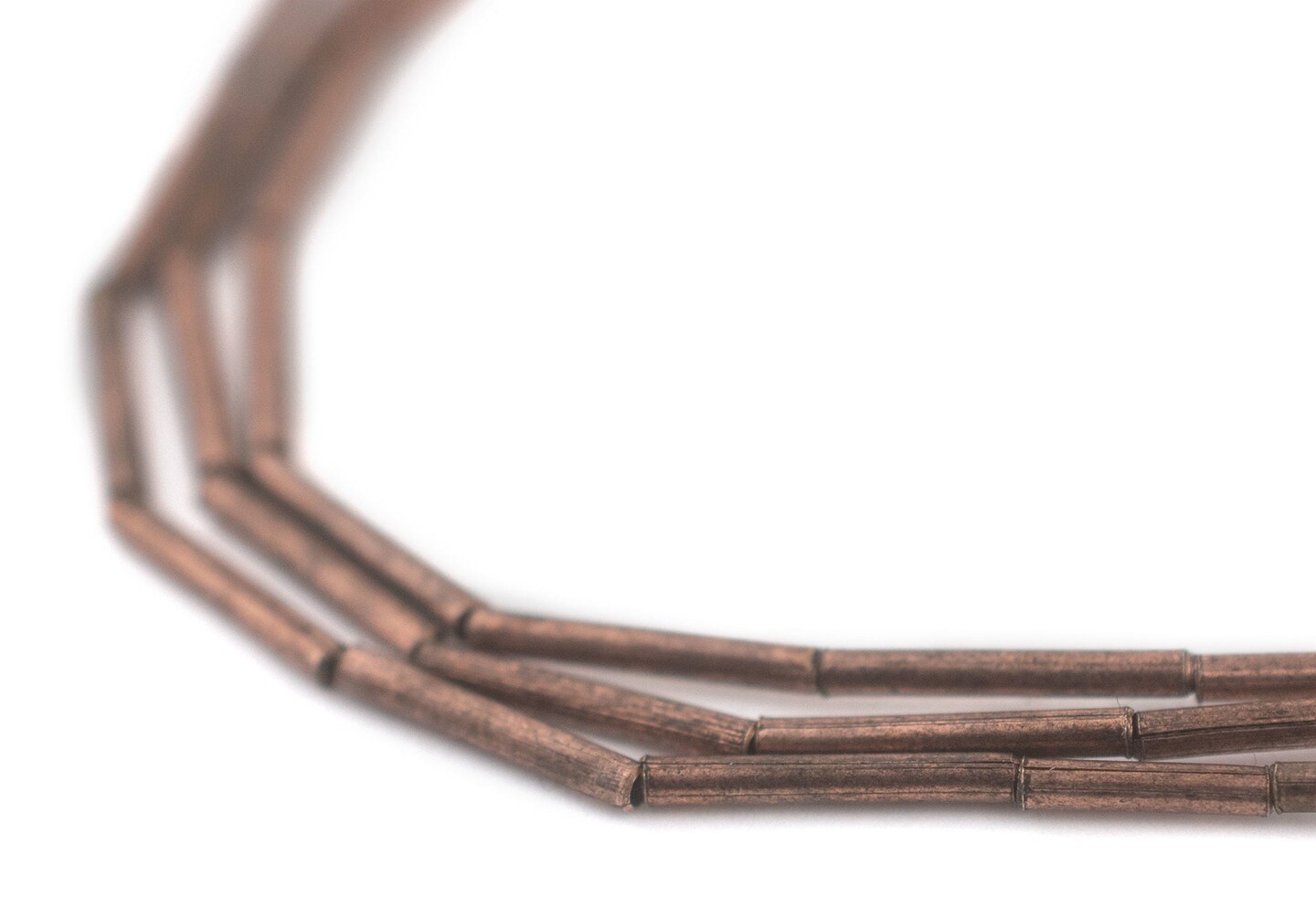 The Bead Chest Copper 1.5mm Tube Beads, Full Strand of Quality Metal Spacers for DIY Jewelry Design
