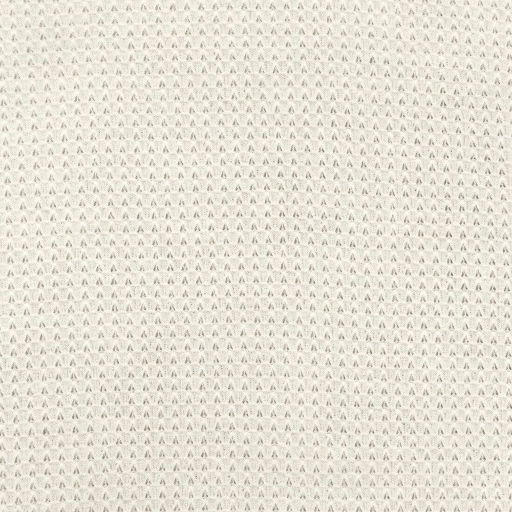 Ivory Solid Polyester-Cotton 3D Pique Knit Fabric By the Yard
