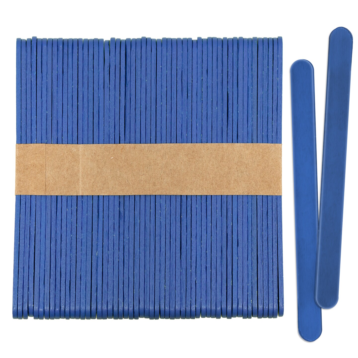 CraftySticks Colored Wood Craft Sticks 4.5 Inch, Red Orange Yellow Green Blue Purple White Black Pink Brown Popsicle Sticks