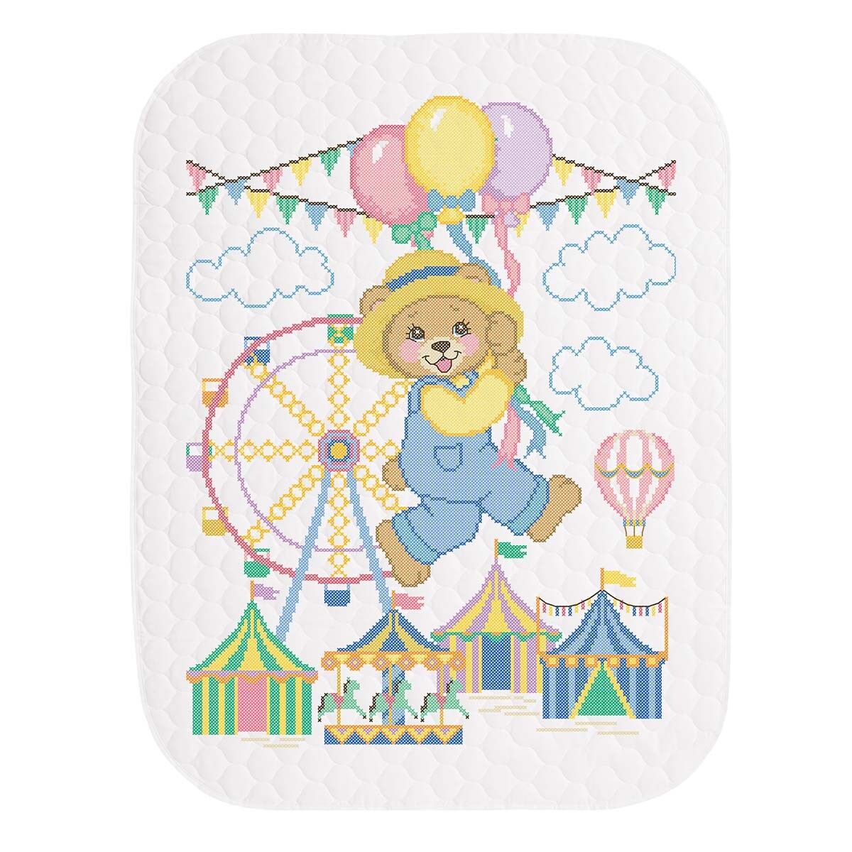 Baby by Herrschners County Bear Baby Quilt Stamped Cross-Stitch Kit