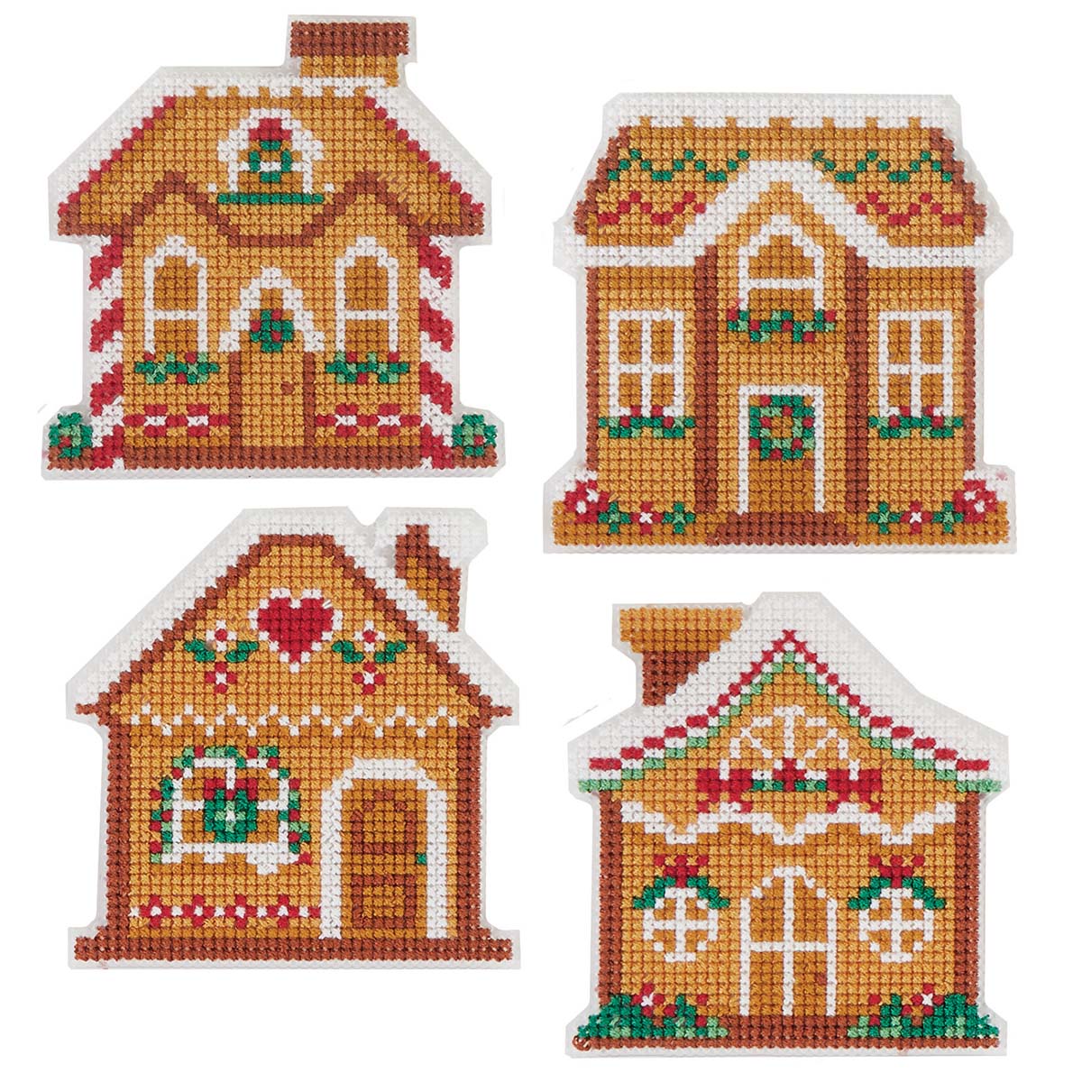 Herrschners Gingerbread Lane Ornaments Counted Cross-Stitch Kit
