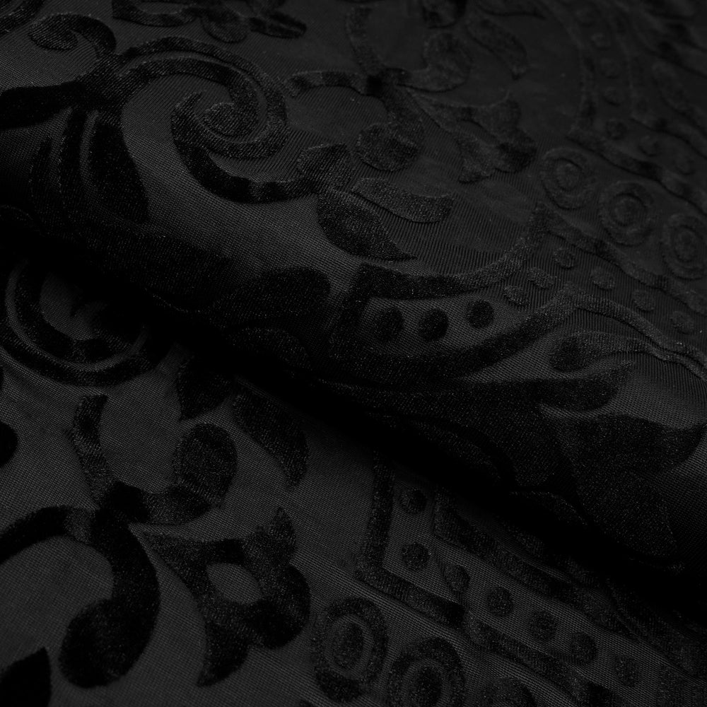 1 Yard Ice Burnout Stretch Velvet Fabric 2 Way Stretch 60 inch Width