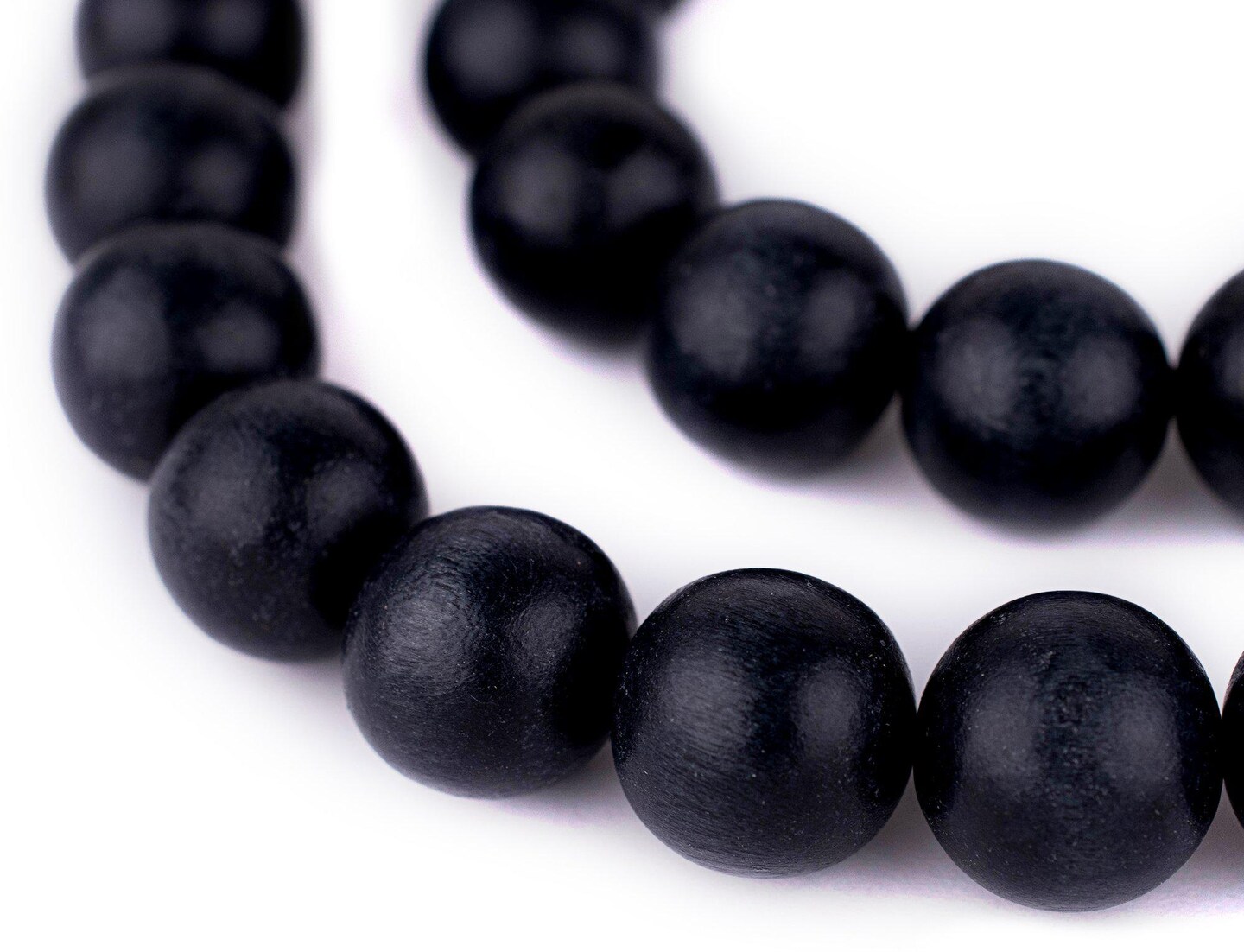The Bead Chest Natural 18mm Wooden Beads in Charcoal for Jewelry Making – Round Loose Wood Spacer Beads I Approximately 24 Beads