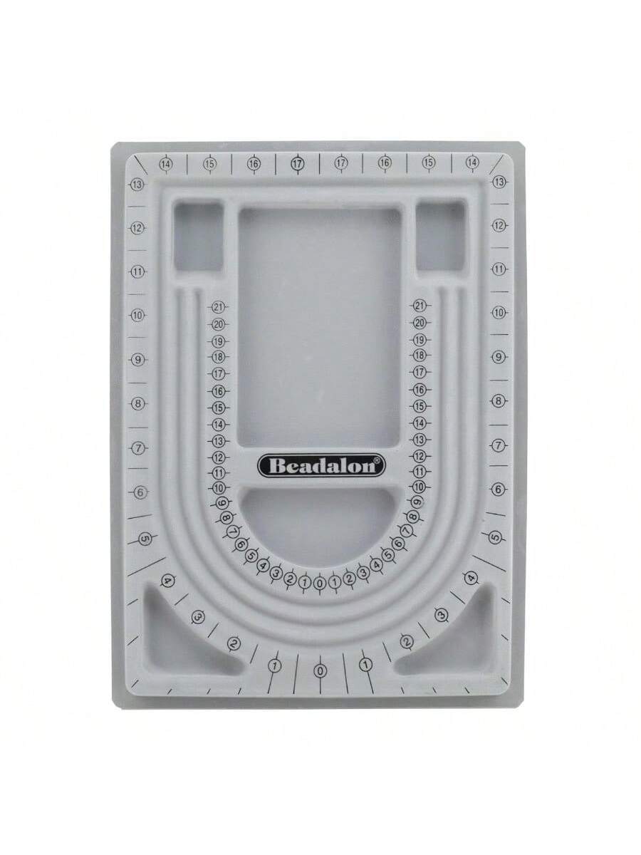 34-Inch U-Shape Bead Board Necklace Designing Tool Bead Tray With Flocked Surface