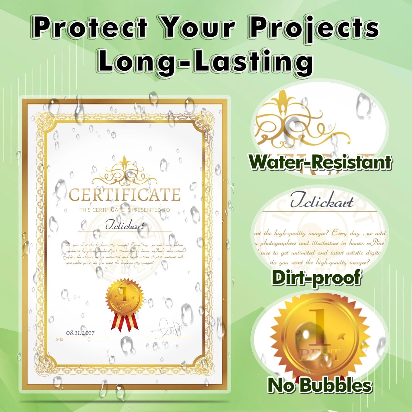 Koala Self-Adhesive Laminating Sheets 9" x 12" Clear Overlay 20 Ct