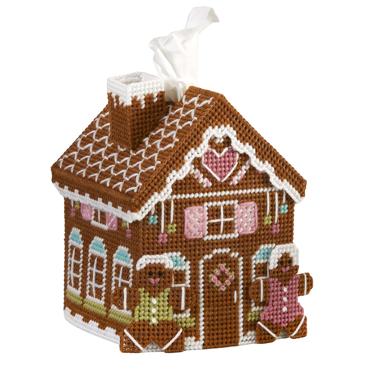 Herrschners  Gingerbread Village Tissue Box Plastic Canvas Kit