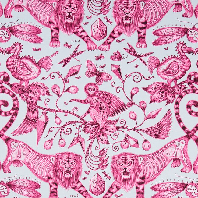 1 Yard Magenta Animal Print High Durability Cotton Fabric 54 inch Width