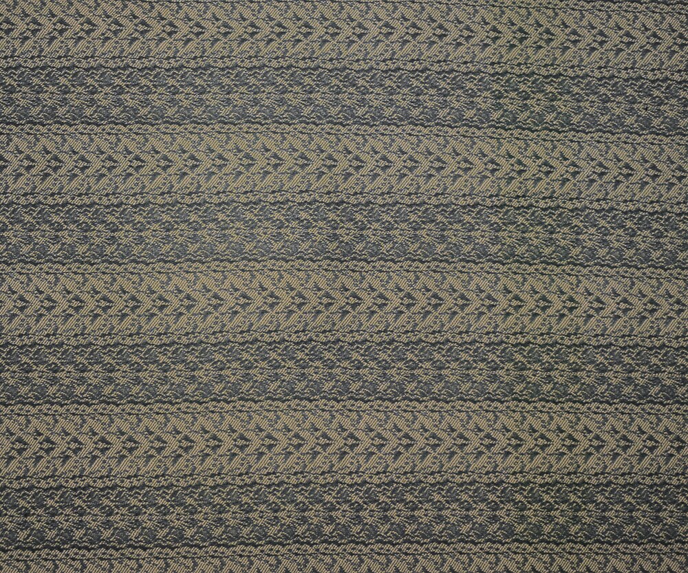 Blue-Ivory Rayon Blend Stretch Lace Stripe Bengaline Jacquard Fabric By the Yard