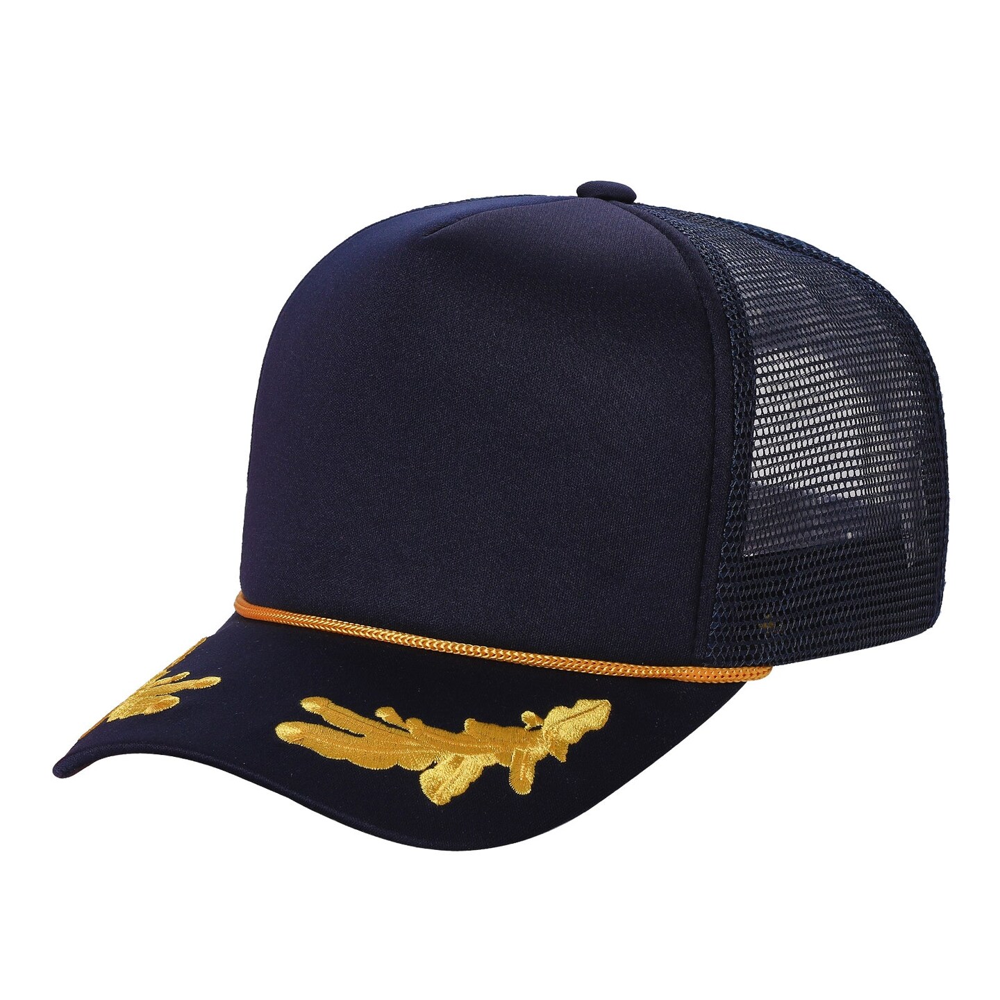 STM Sponge Captain Trucker Mesh Cap 100% Polyester Adjustable Snapback