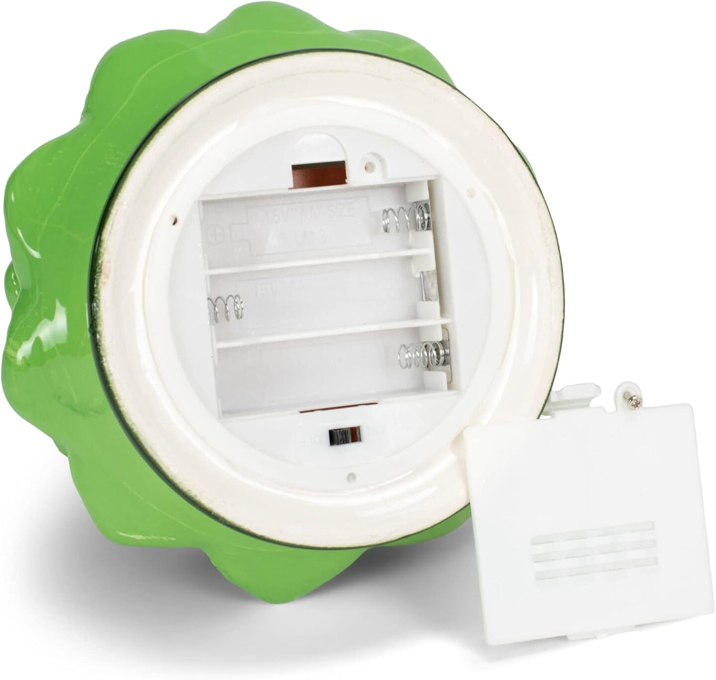 Imports Vintage Green Lighted Ceramic Christmas Tree with Timer 8 Inch