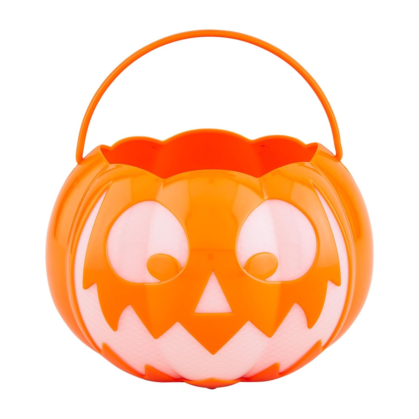 Jack-o'-Lantern Light Up Pumpkin Trick or Treat Bucket, 6.7" x 6.7"