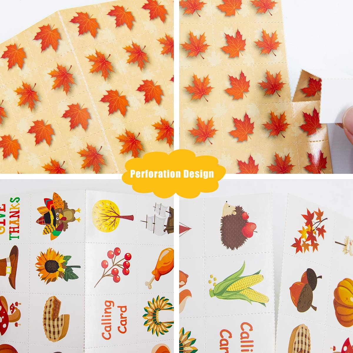 Thanksgiving Bingo Game 24 Players for Kids Holiday Party Craft Supplies
