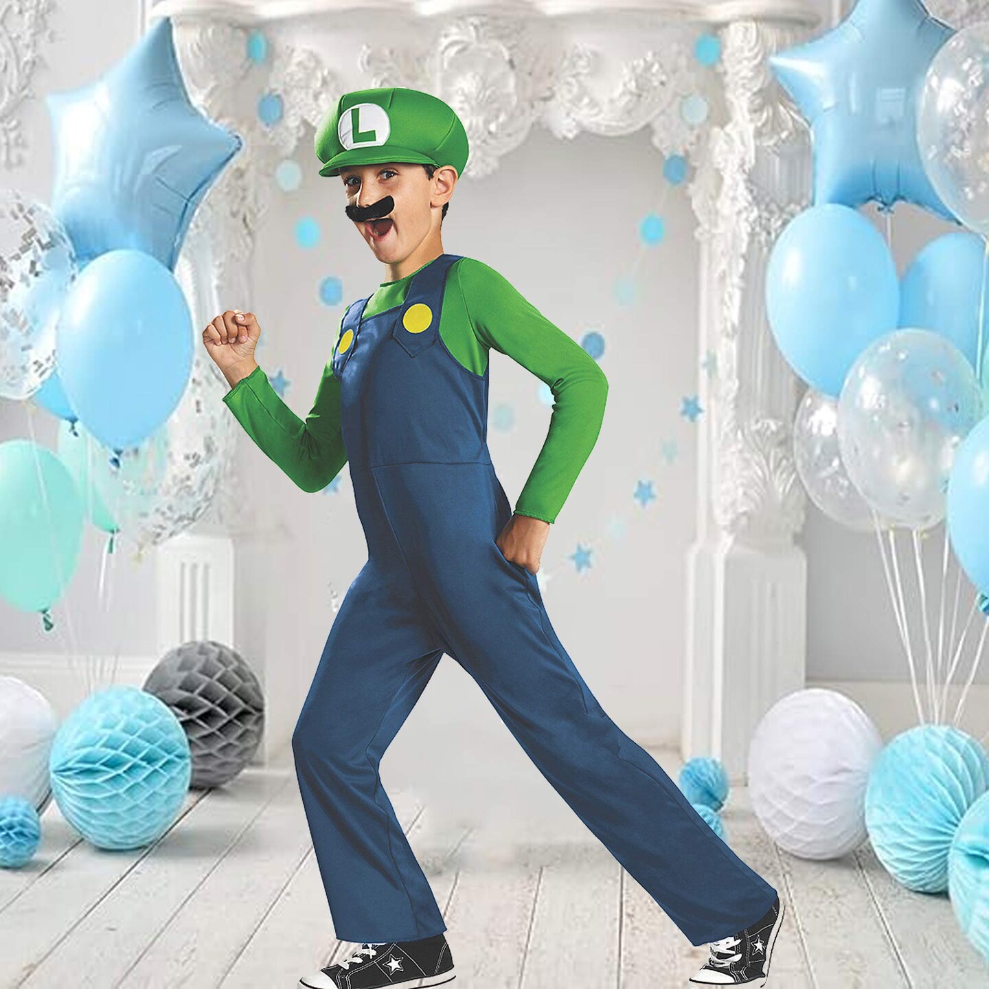 Boys Luigi Costume with Hat and Mustache Set, Size: Toddler (3 - 4T) |  Michaels