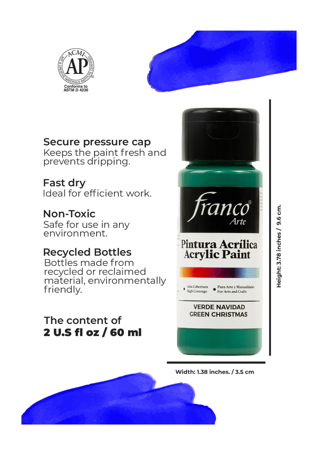 18023 Acrylic Paint 2 U.S fl oz / Christmas Green