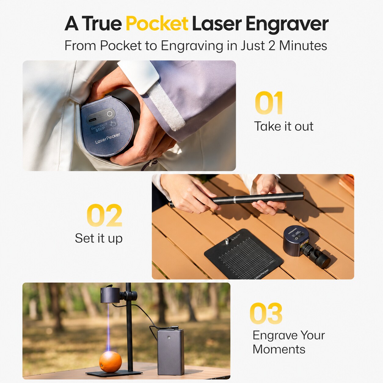 LaserPecker LP1 Plus - The Easiest Pocket Laser for Maximum Fun