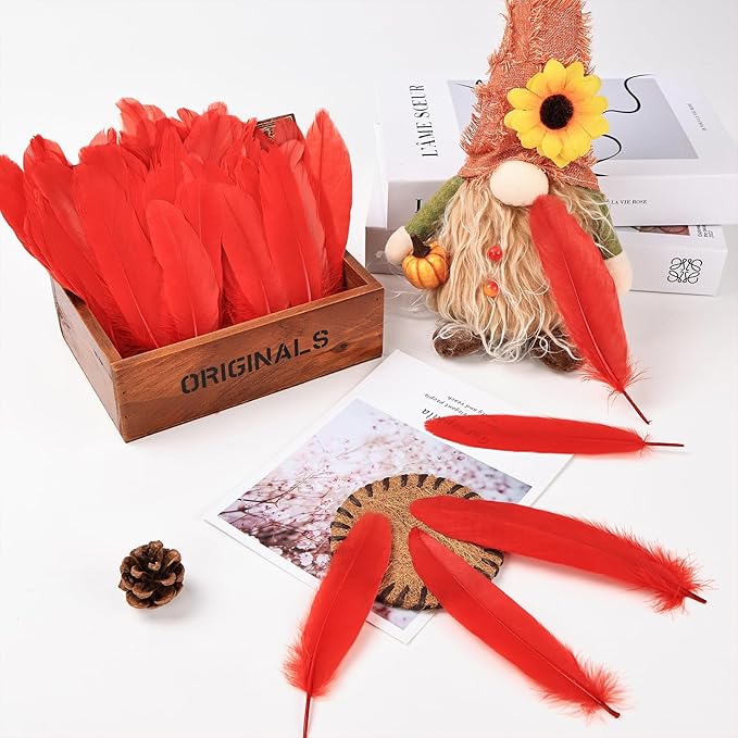 Craft Feathers 150 Pack (14g) – Assorted Color Decorative Feathers