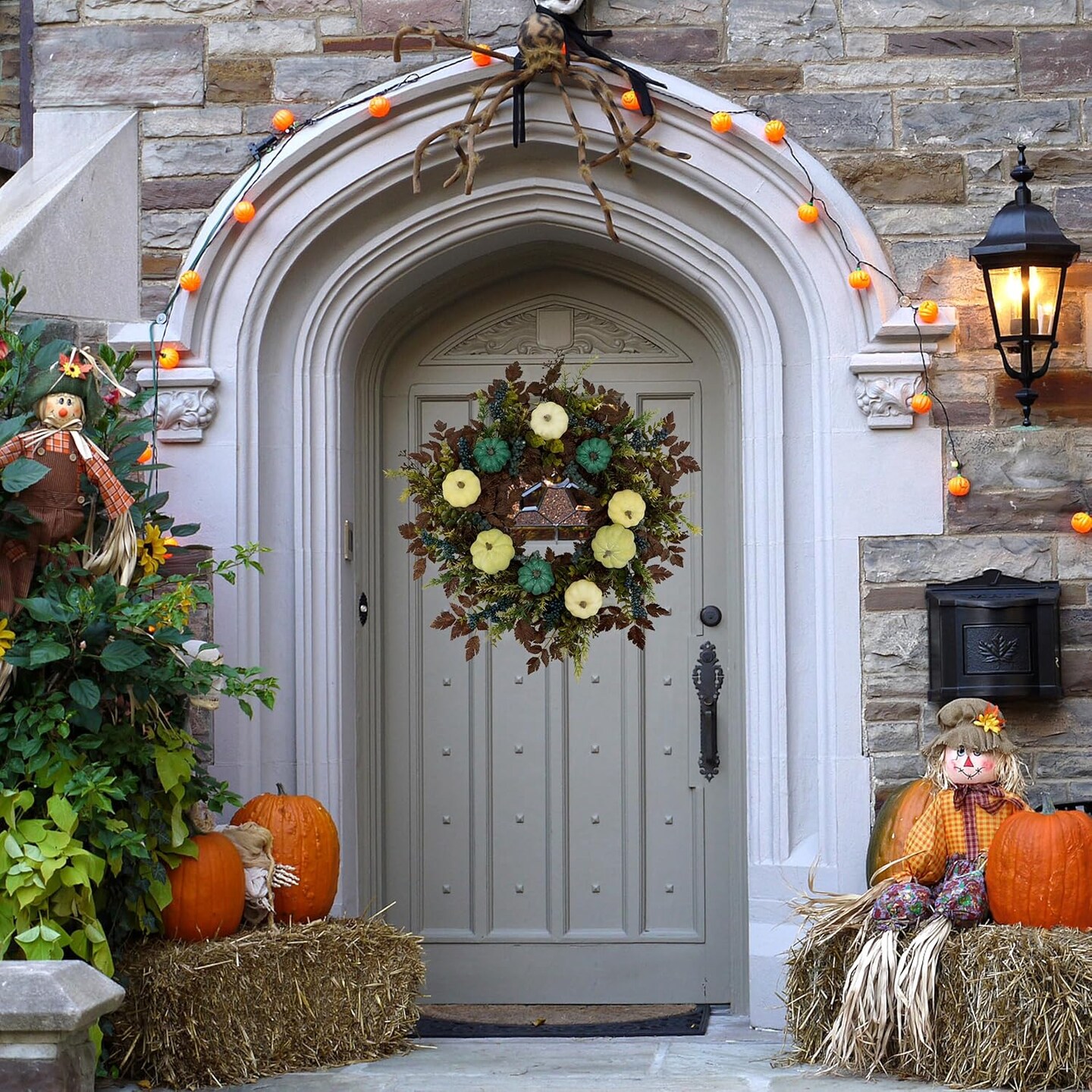 24 Inch Fall Wreath with Pumpkins