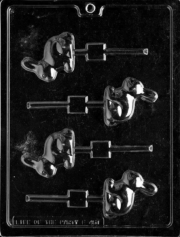 Traditional Easter Bunny Lollipop Mold – 4 Cavity Chocolate & Candy Mold
