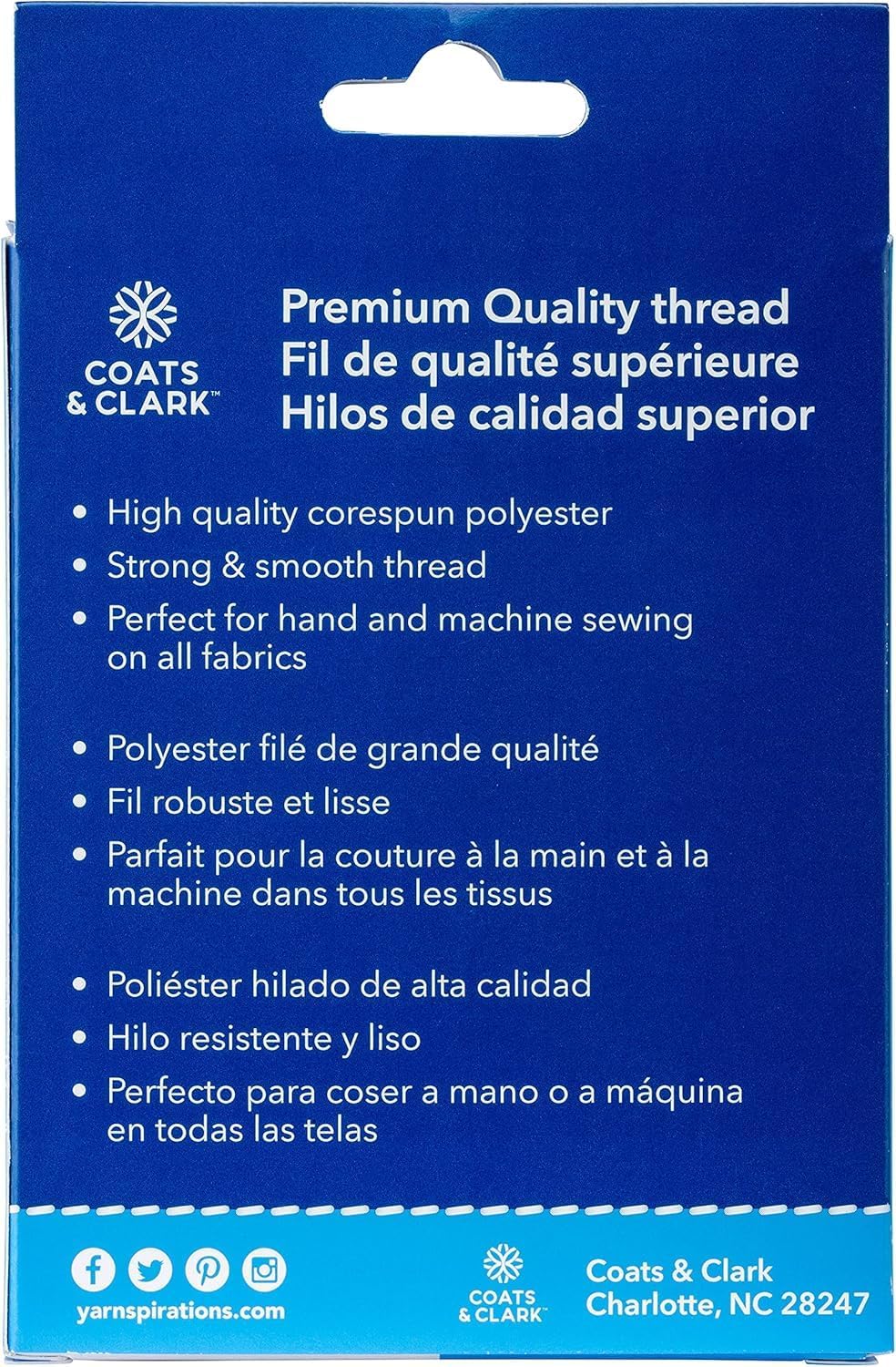 Coats & Clark Dual Duty XP Thread Set – 9 Spools, 125 Yards Each – All-Purpose Polyester Thread