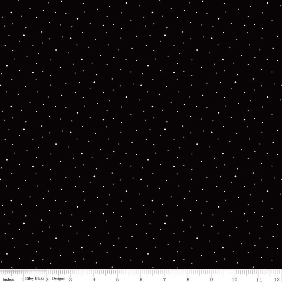 Fabric Riley Blake Basics Black Dapple Dot by the Quarter Yard C640-BLACK