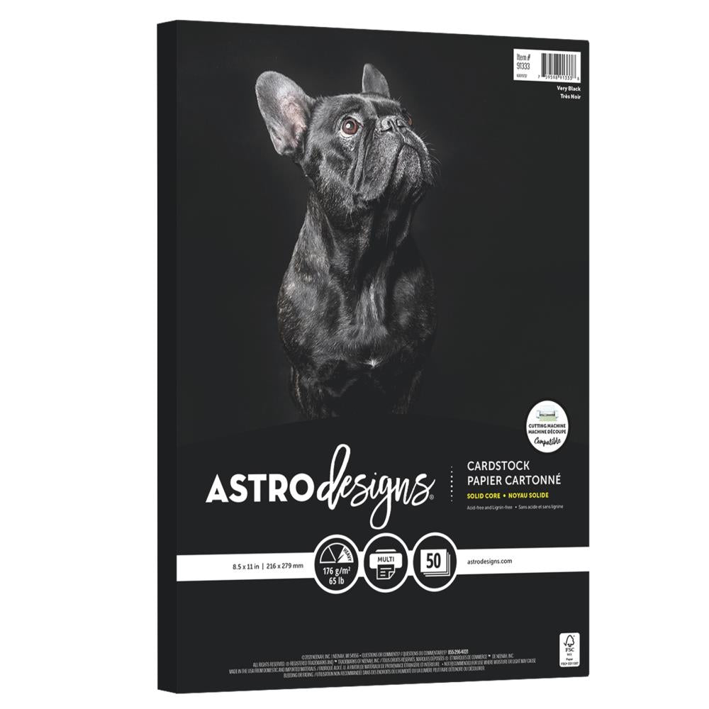 Neenah Astrodesigns 65lb Cardstock 8.5"x11" 50/pkg - Very Black