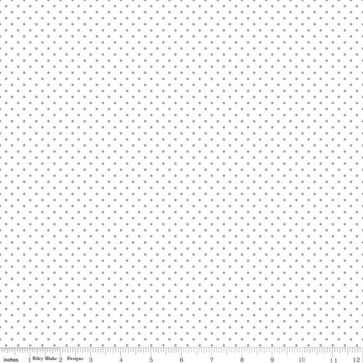 Fabric Riley Blake Basics Lavender Swiss Dot on White by the Quarter Yard C660-LAVENDER