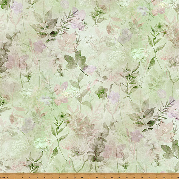 Fabric Hoffman Sage Blush Garden by the Quarter Yard W5494-77