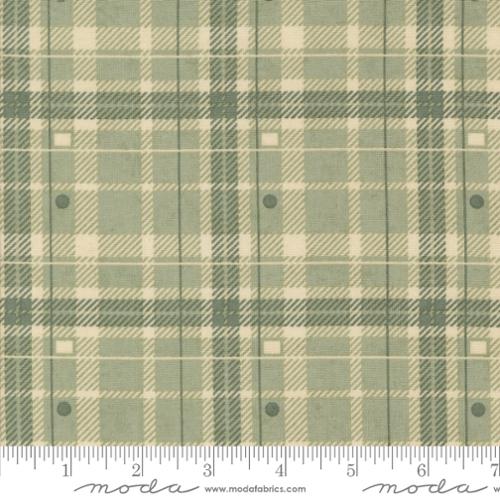 Fabric Moda Sage Hayride Plaid Acorn Hollow by the Quarter Yard 30764-20