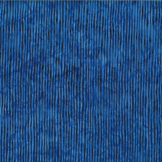 Fabric Hoffman Navy Skinny Stripe Bali Batiks by the Quarter Yard R2284-19