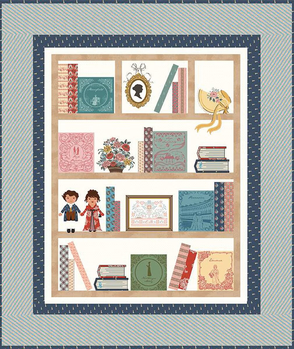 Riley Blake Designs Jane Austen Library Quilt Machine Embroidery Design ME100JAQ24R5