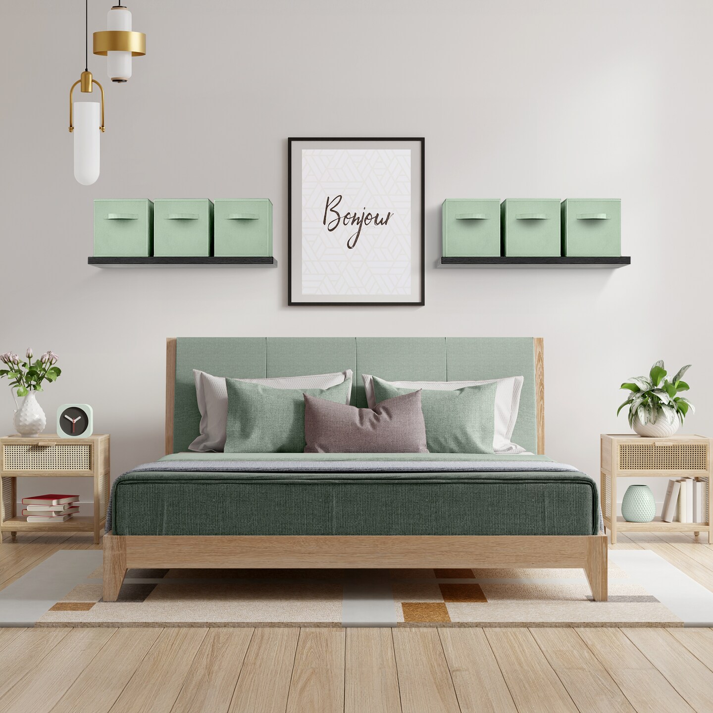 Sorbus 6 Pack 11 Inch Foldable Storage Cubes with Handles- for Organizing Home, Shelves, Nursery, Playroom, Closet and More