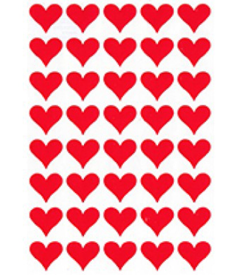 Red Heart Stickers 3/4" – 400 Pack Valentine Stickers for Kids Crafts, Classroom Rewards & Decorations