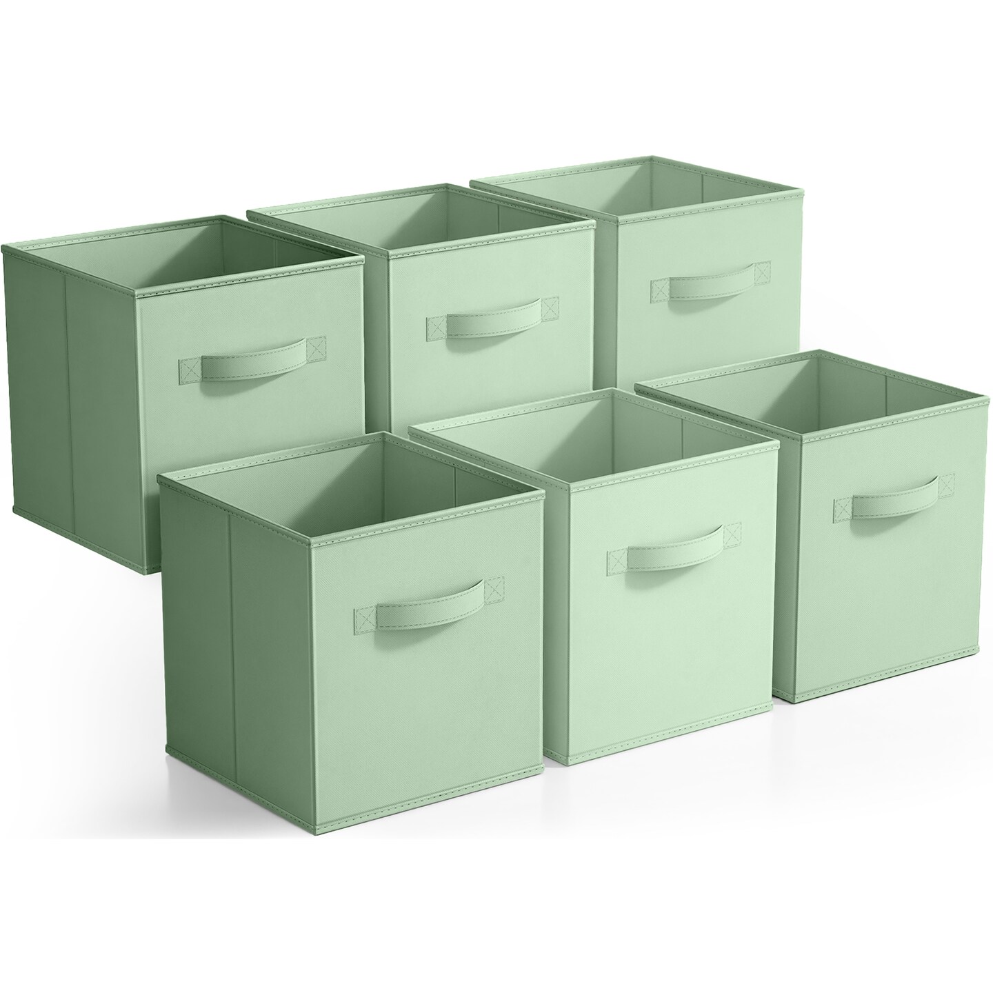 Sorbus 6 Pack 11 Inch Foldable Storage Cubes with Handles- for Organizing Home, Shelves, Nursery, Playroom, Closet and More