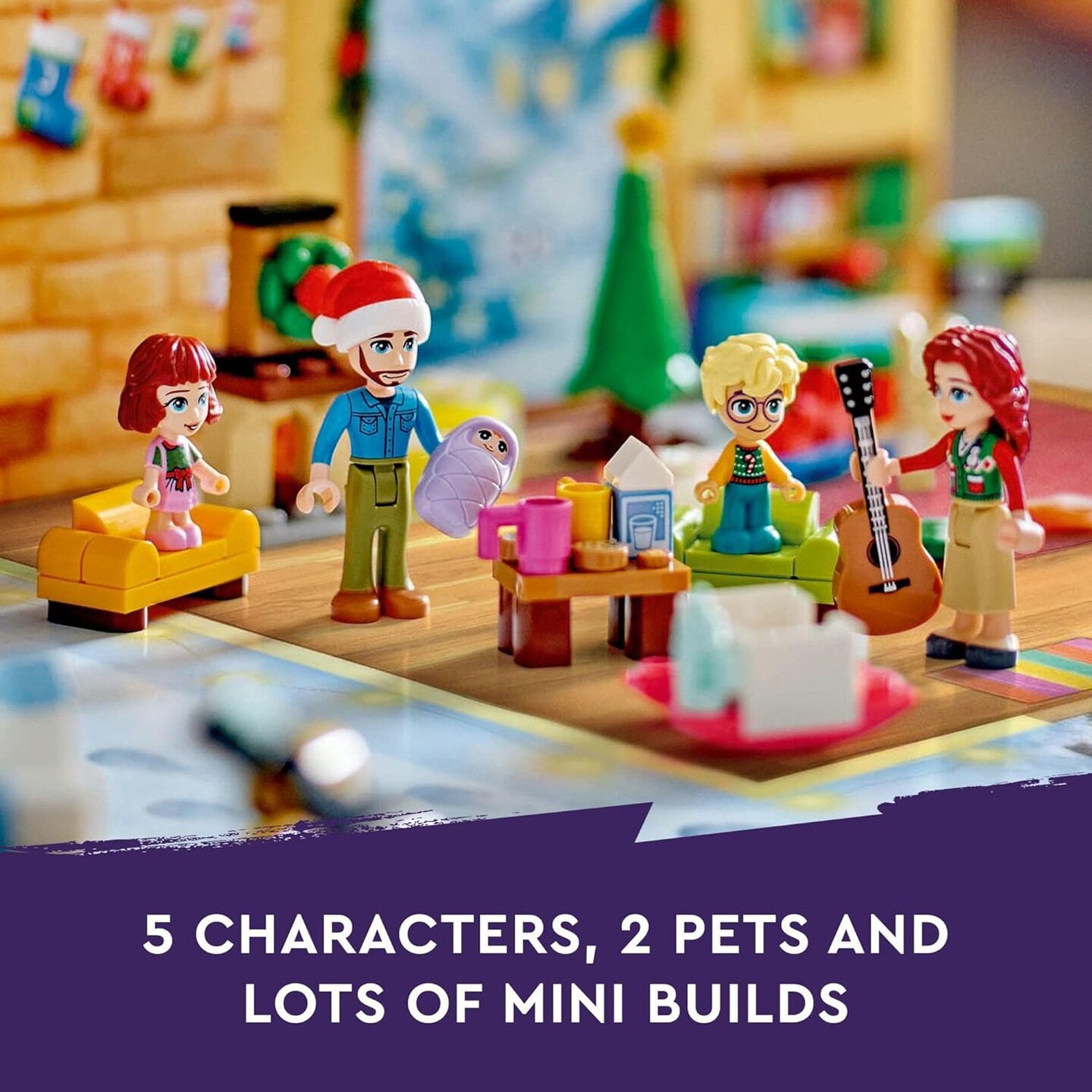 Friends 2024 Advent Calendar, Christmas Toy with 5 Characters and 3 Animals Included, Kids Building Kit for Girls and Boys Ages 6 and Up, Christmas Countdown Themed Gift Idea