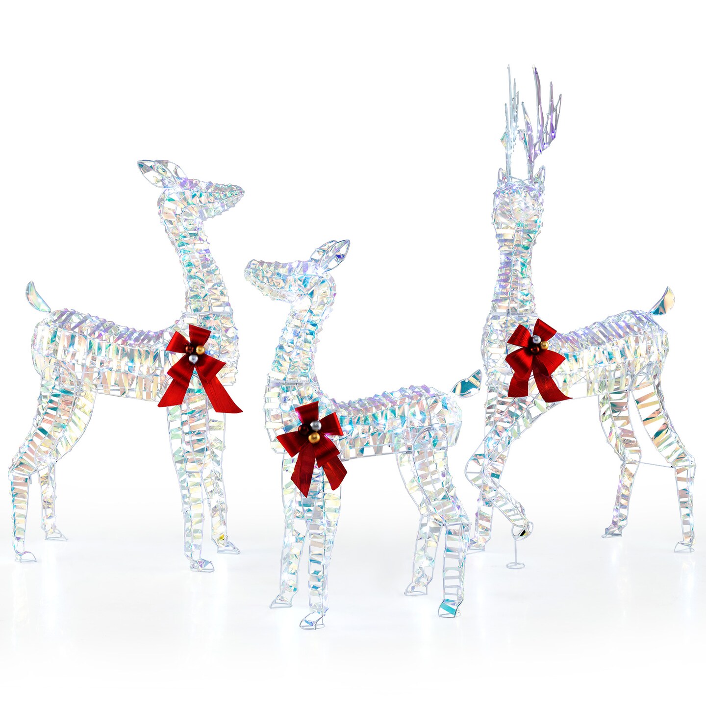 3-Piece Large Lighted Christmas Reindeer Family